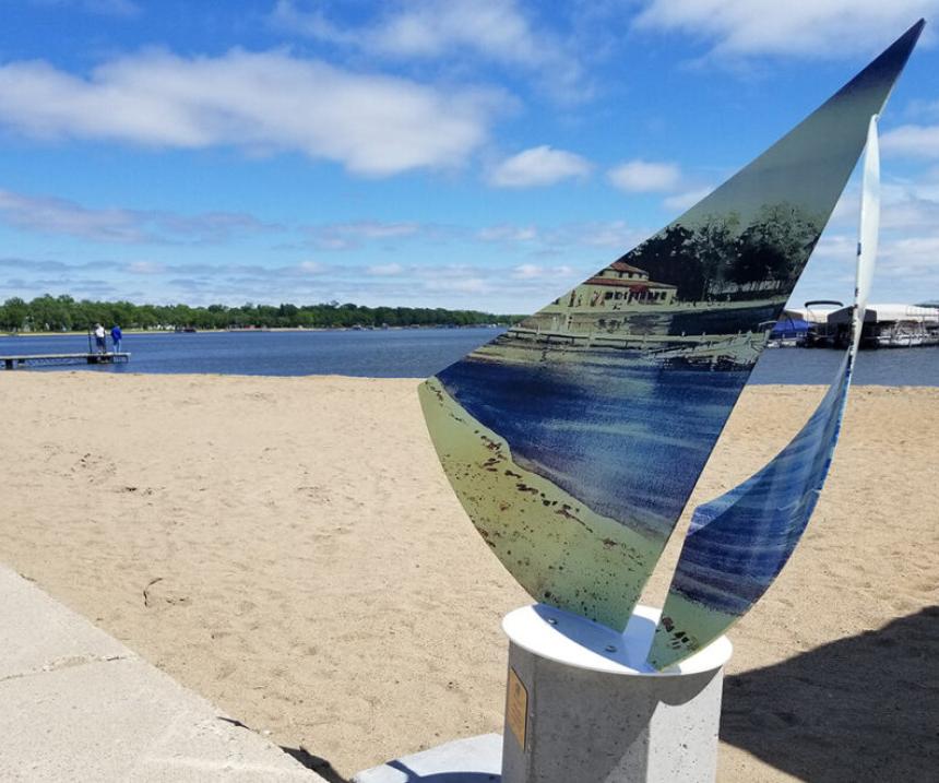 A beach in Detroit Lakes